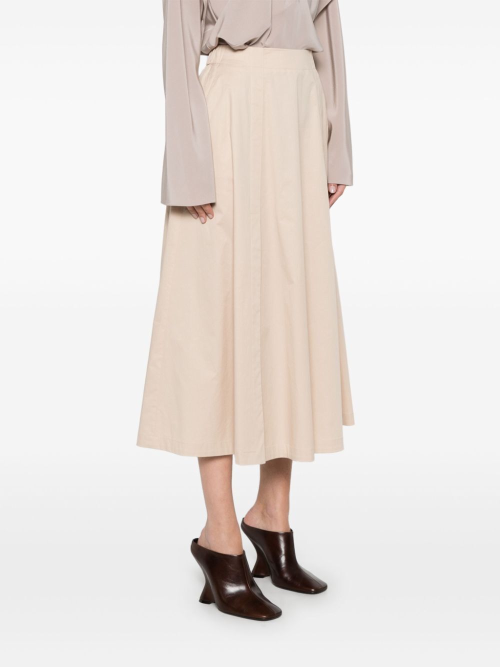 Peserico A-line Midi Skirt In Neutral