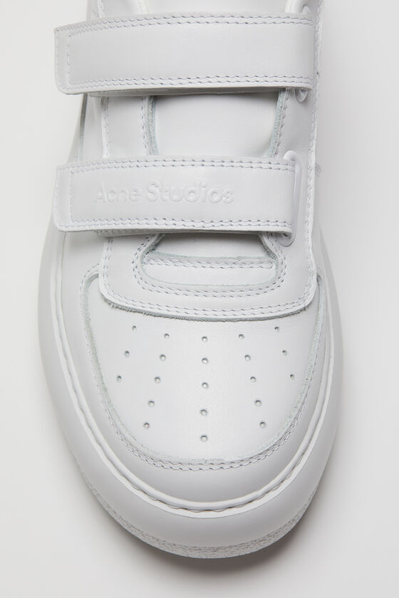 Shop Acne Studios Touch-strap Platform Sneakers In White