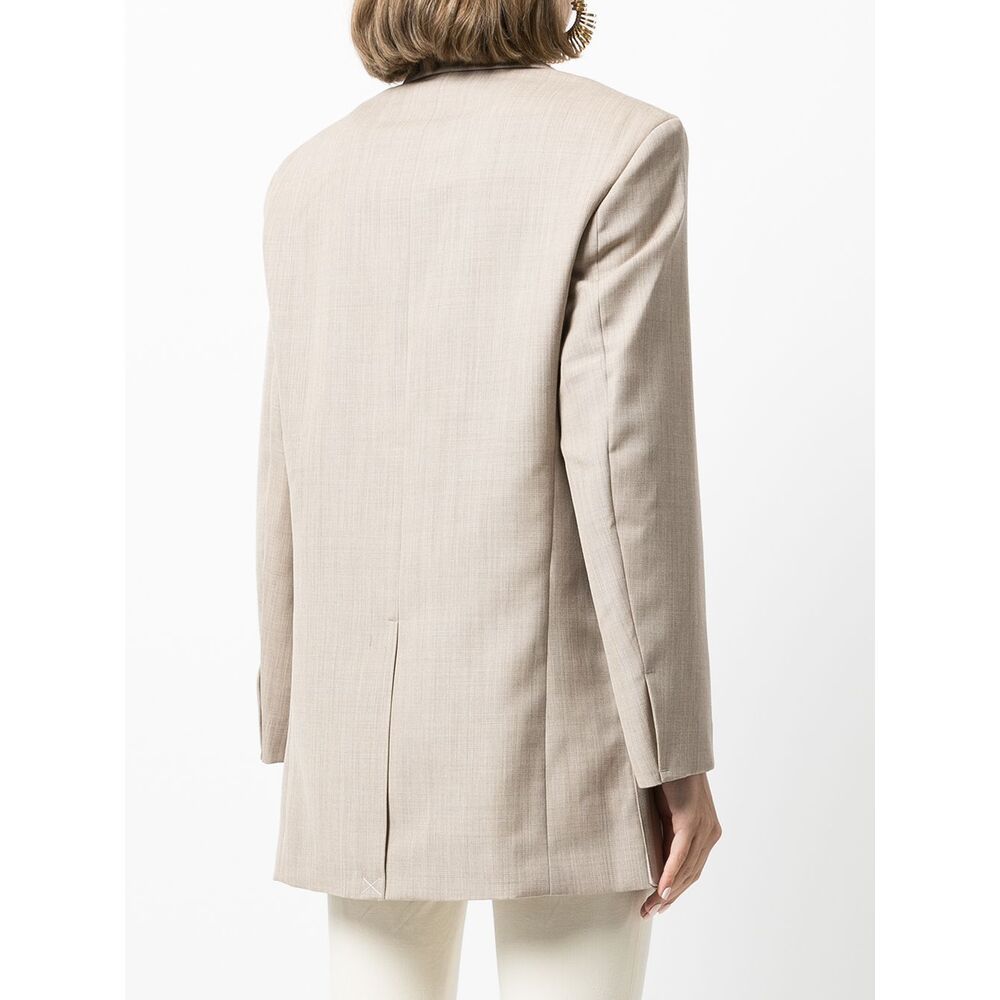 Jacquemus La Veste D'homme Oversize Linen Jacket In Nude