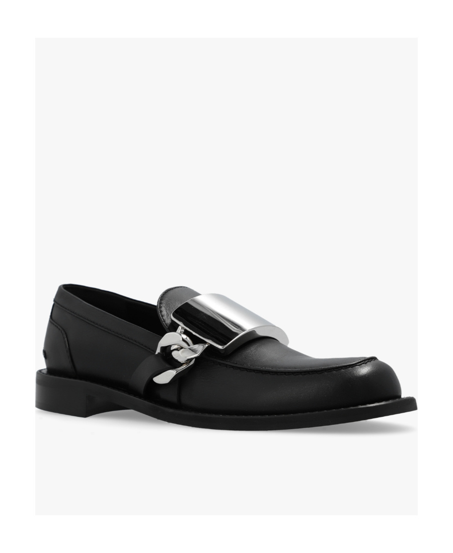 Jw Anderson Chain Leather Loafers - Women's - Calf Leather/rubber In Black