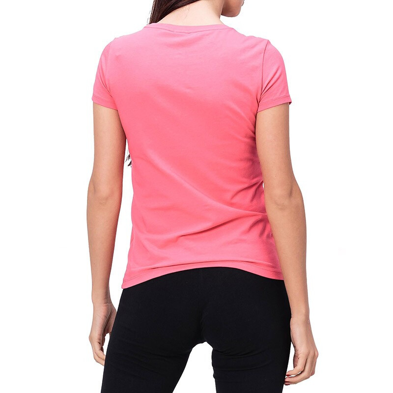 Ea7 T-shirt With Round Neck And Short Sleeves In Pink