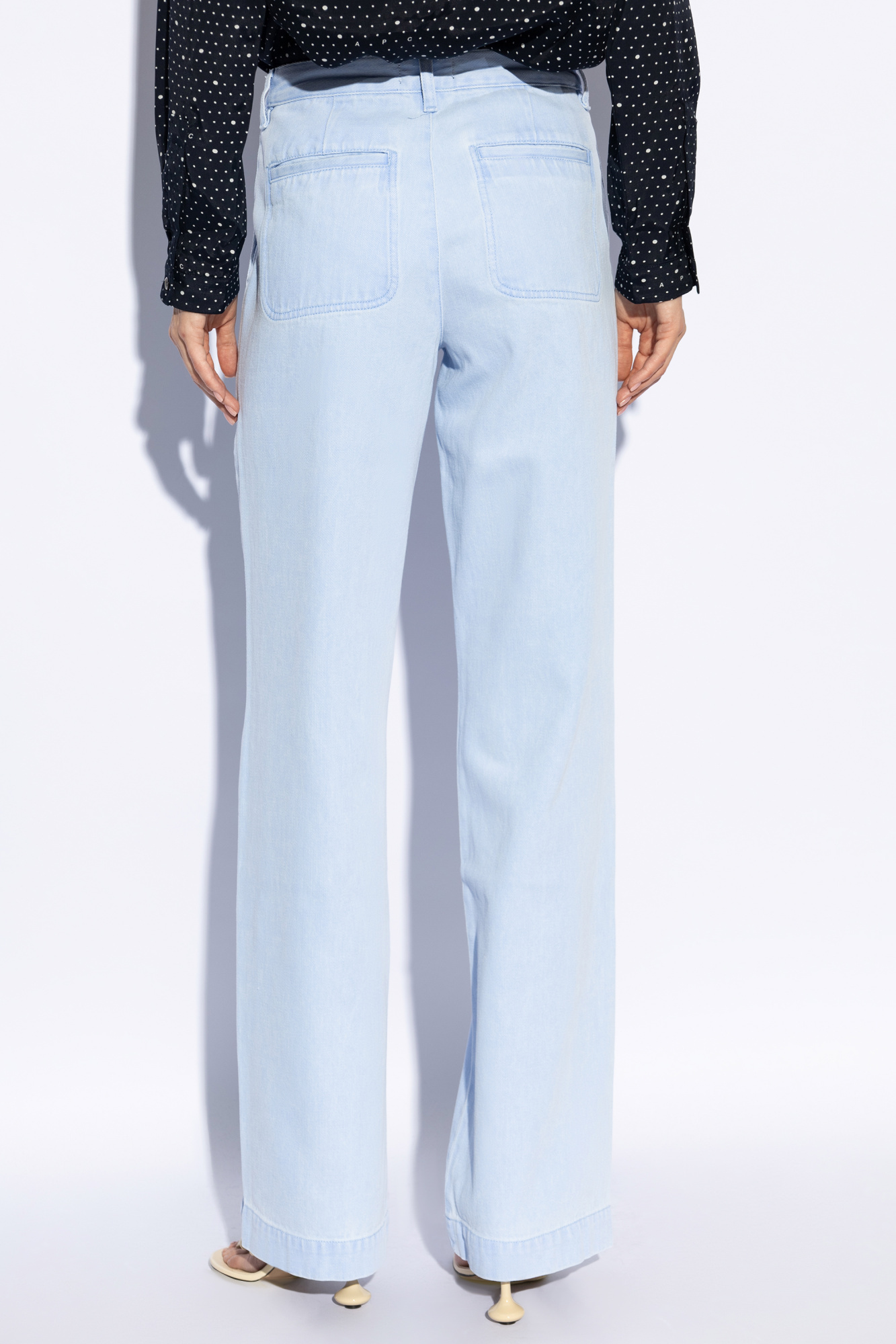 Apc Straight-leg Cotton Jeans In Blue
