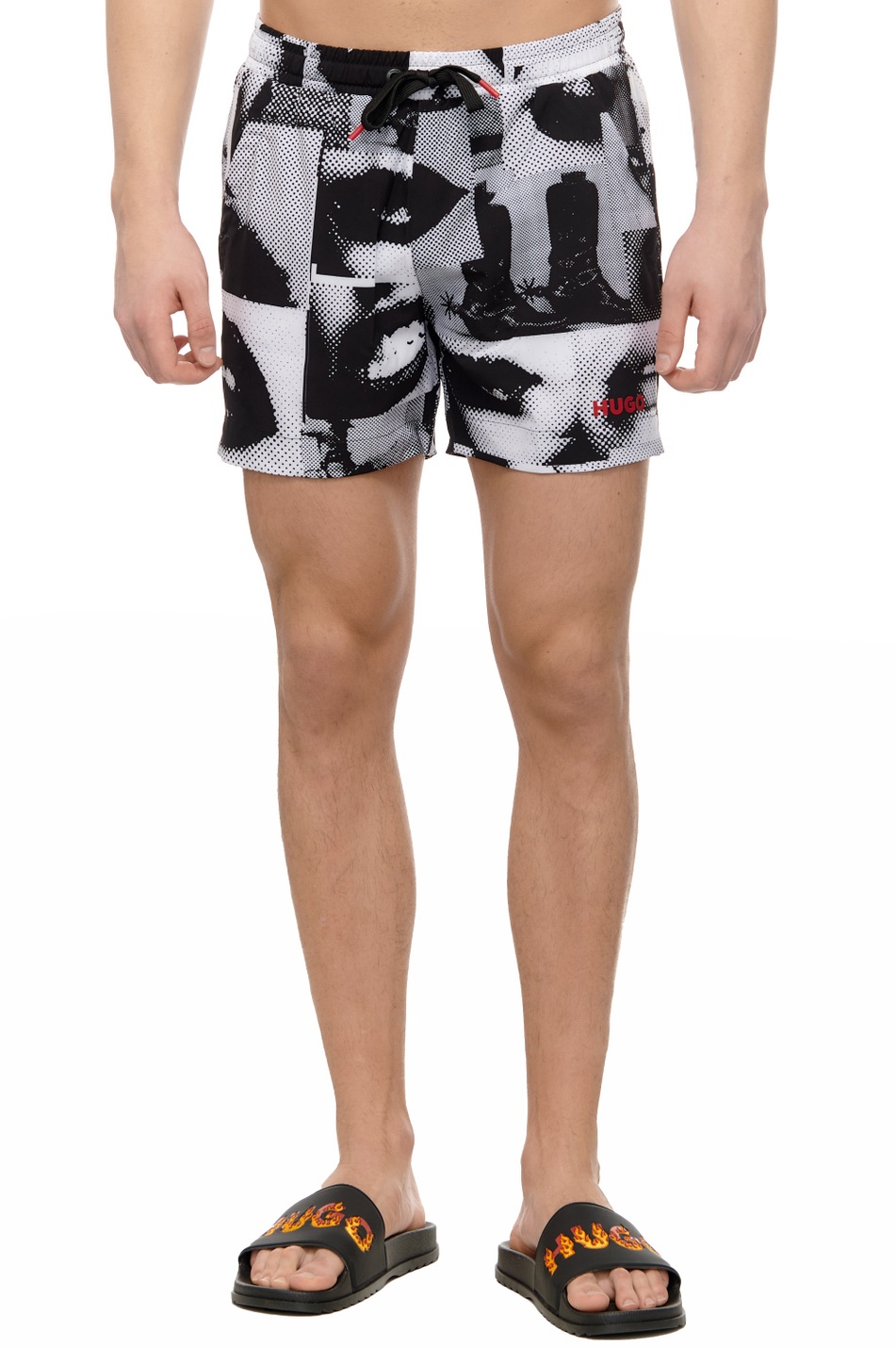 Hugo Boss Printed Shorts In Black