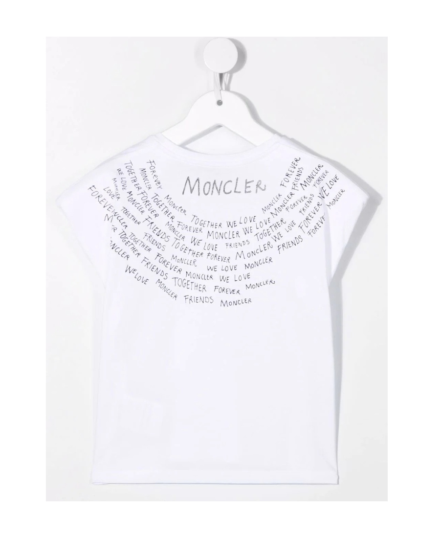 Moncler Logo-print Cotton T-shirt In White