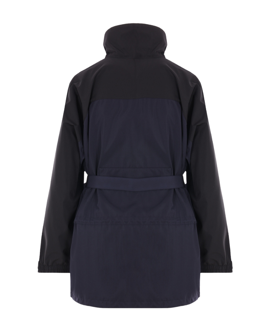 Prada Logo-print Tech-canvas Coat In Black