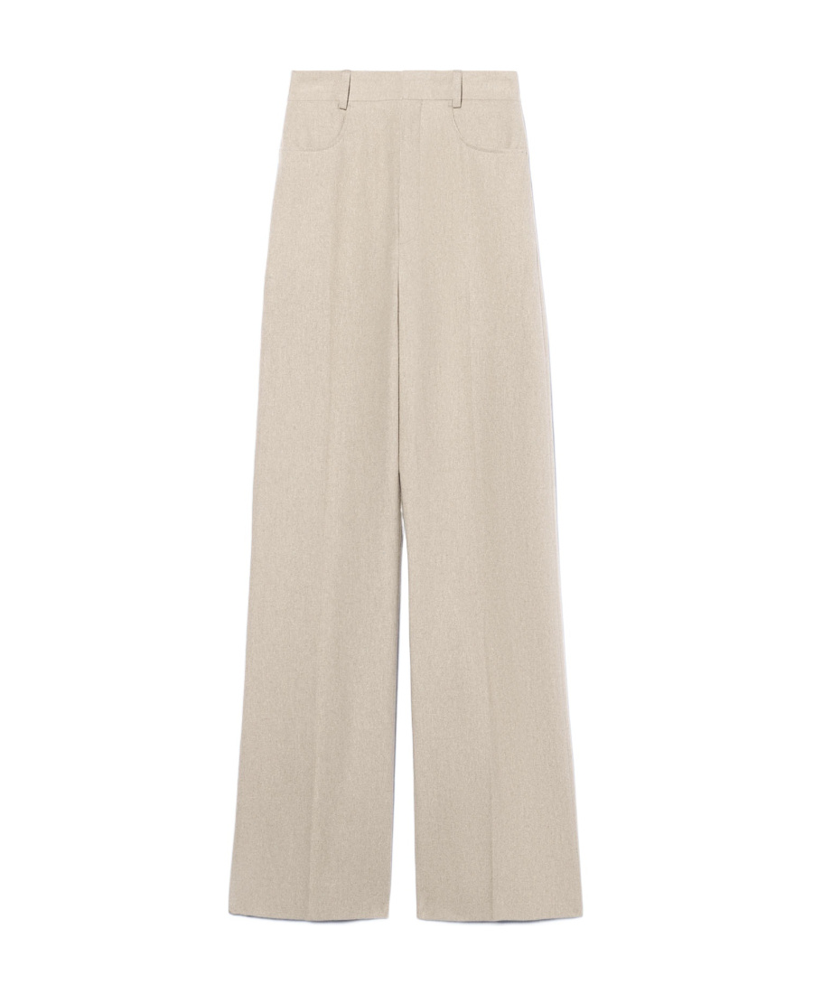 Jacquemus High-rise Straight-leg Trousers In Nude