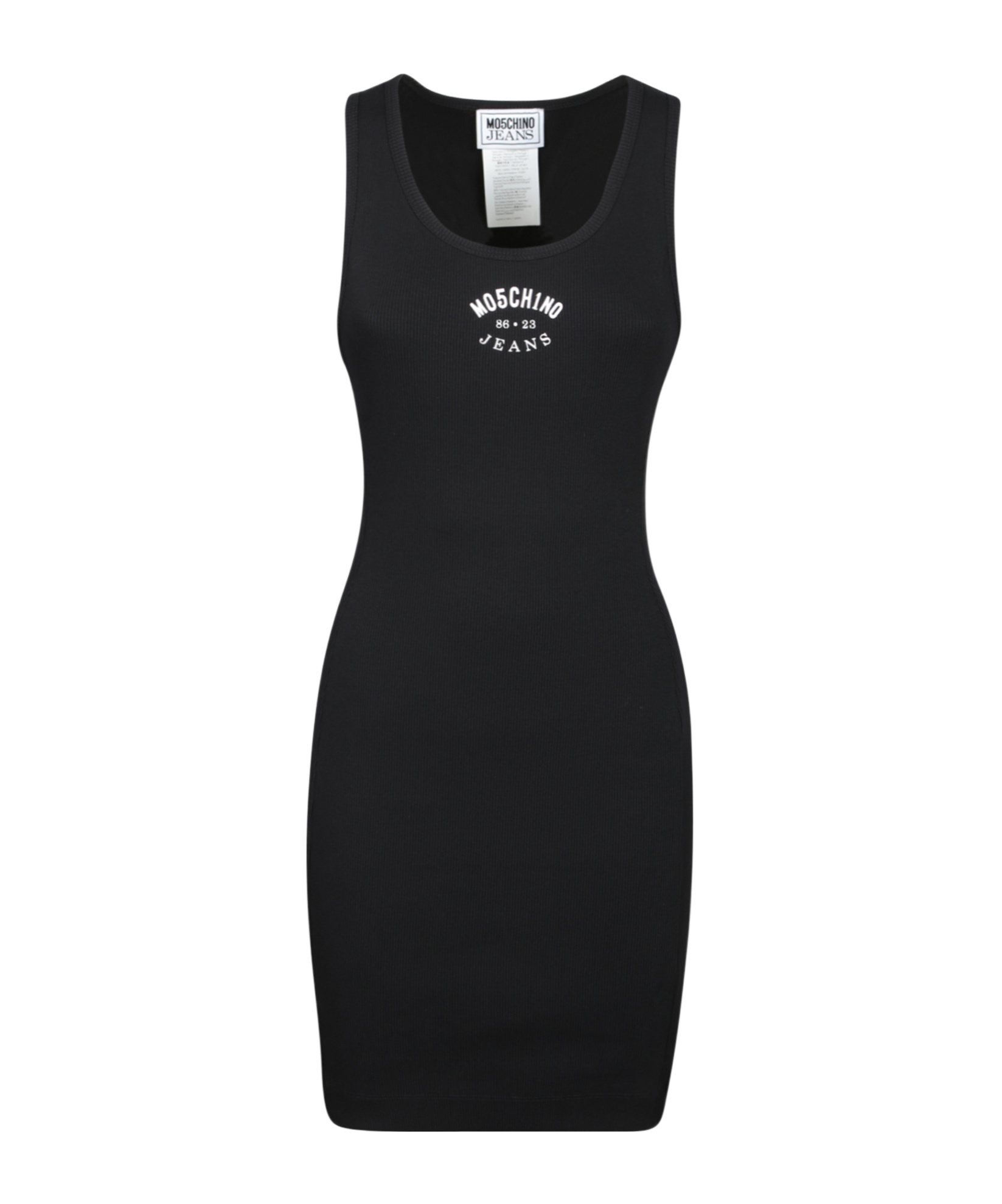 Moschino Jeans Sleeveless Crewneck Dress In Black