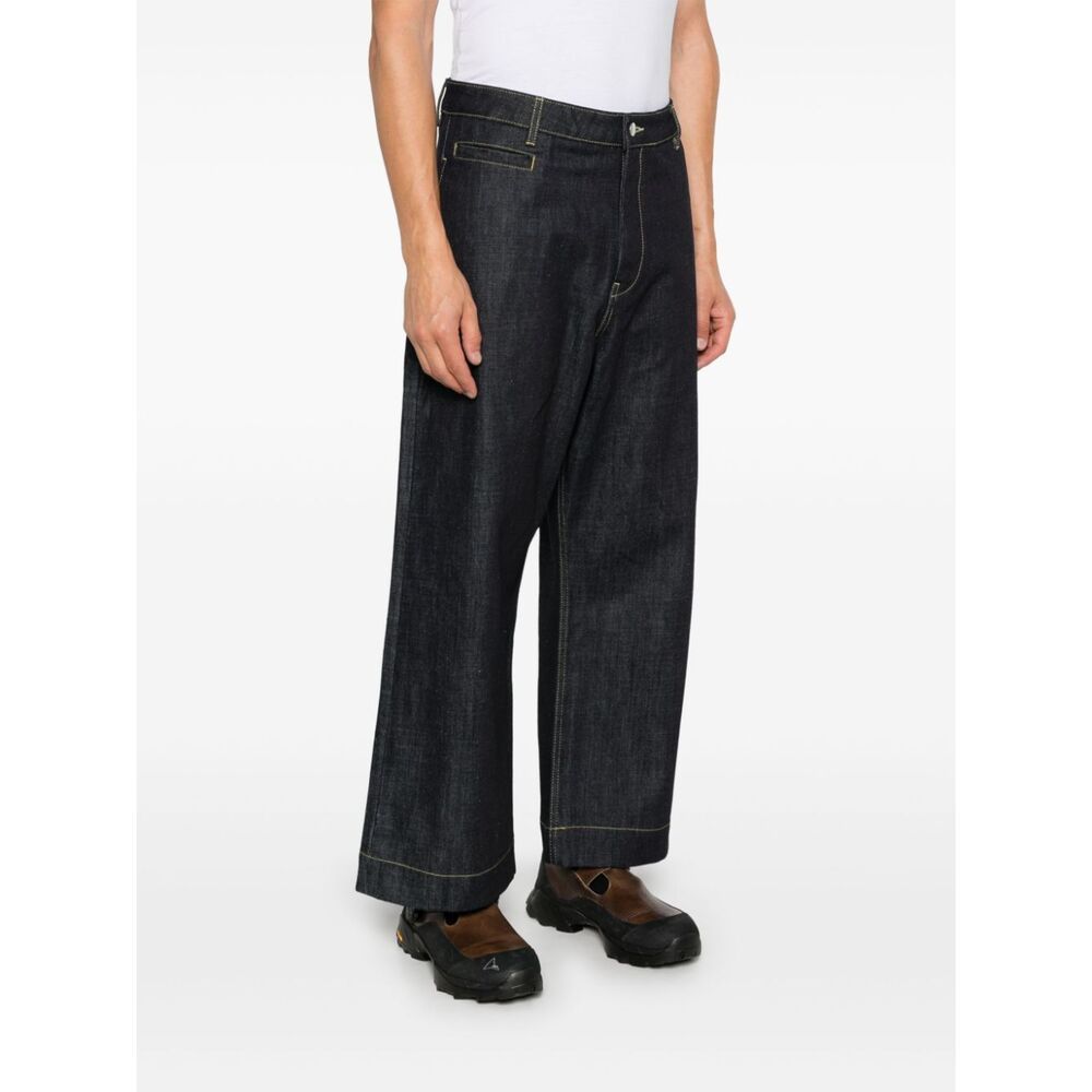 Studio Nicholson Belt-loop Casual Pants In Black