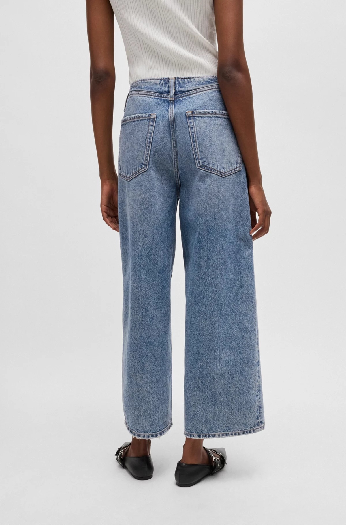 Hugo Boss Denim Trousers With Belt Loops