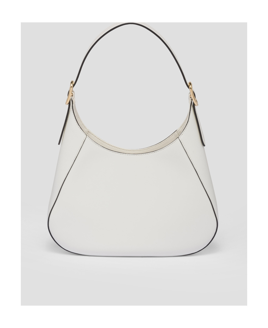 Prada City Calf Leather Hobo Bag In White