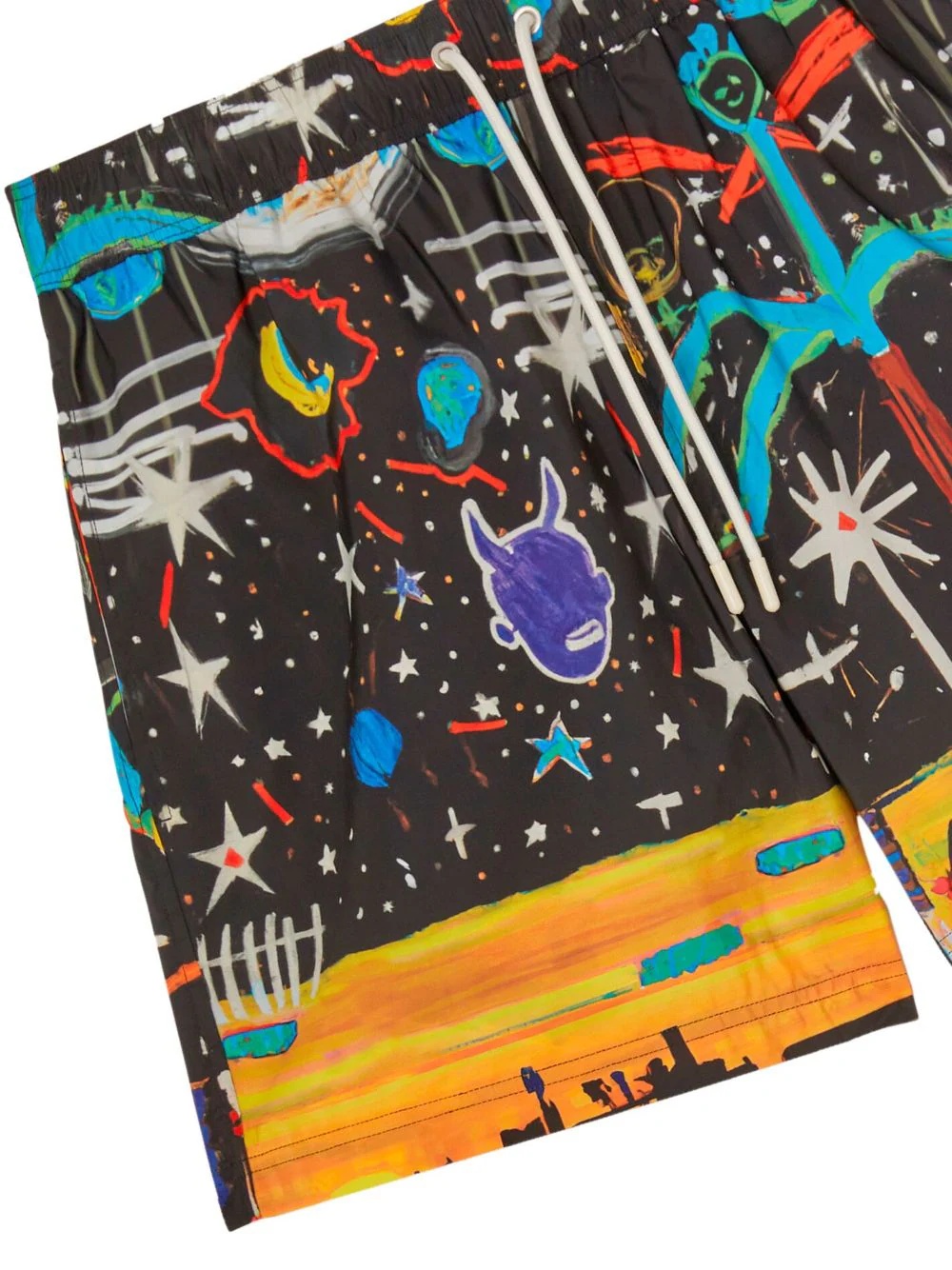 Palm Angels Starry Night Drawstring Swim Shorts In Multi