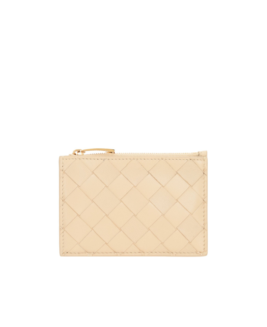 Bottega Veneta Intreccio Key Bag In Nude