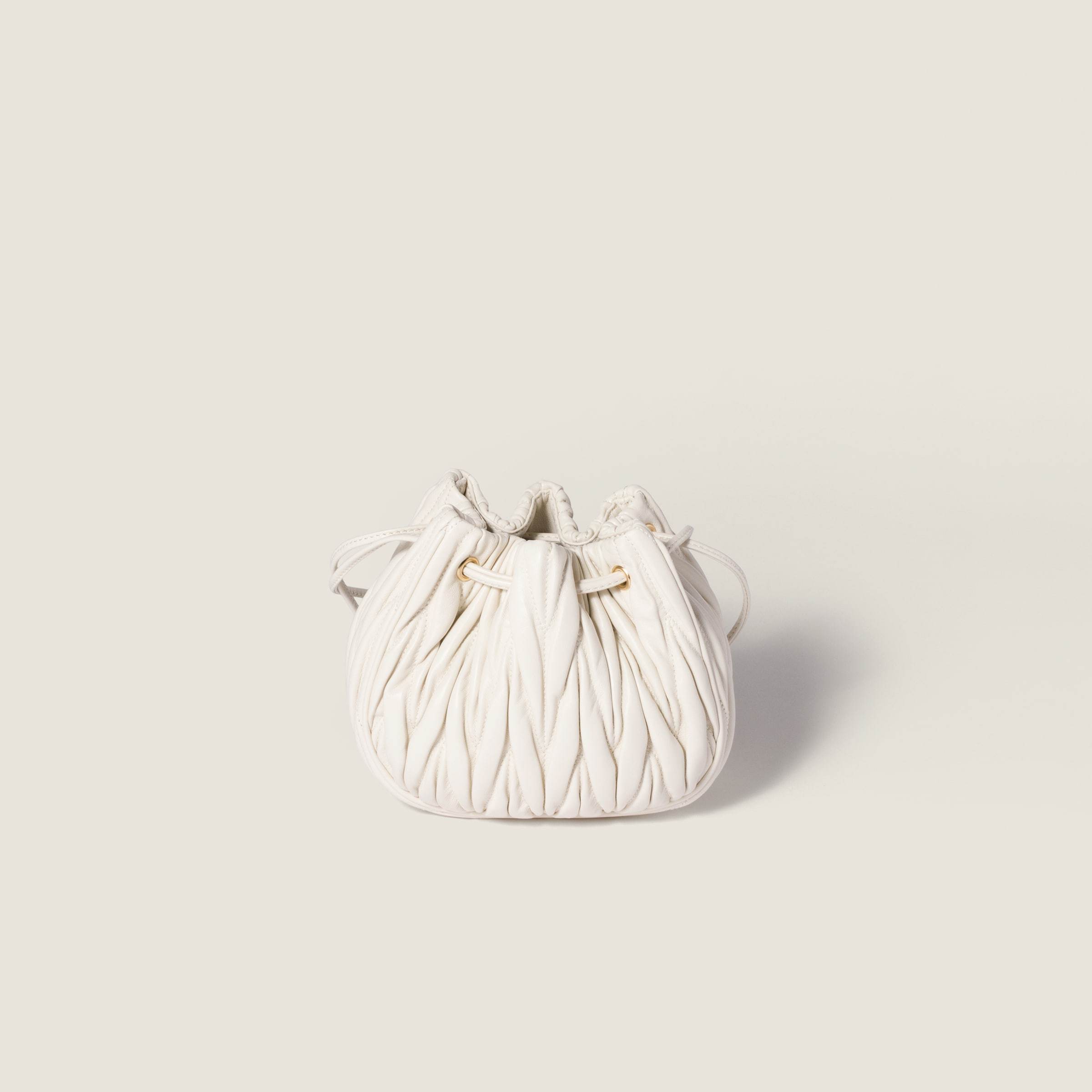 Miu Miu Matelassé Shoulder Bag In White