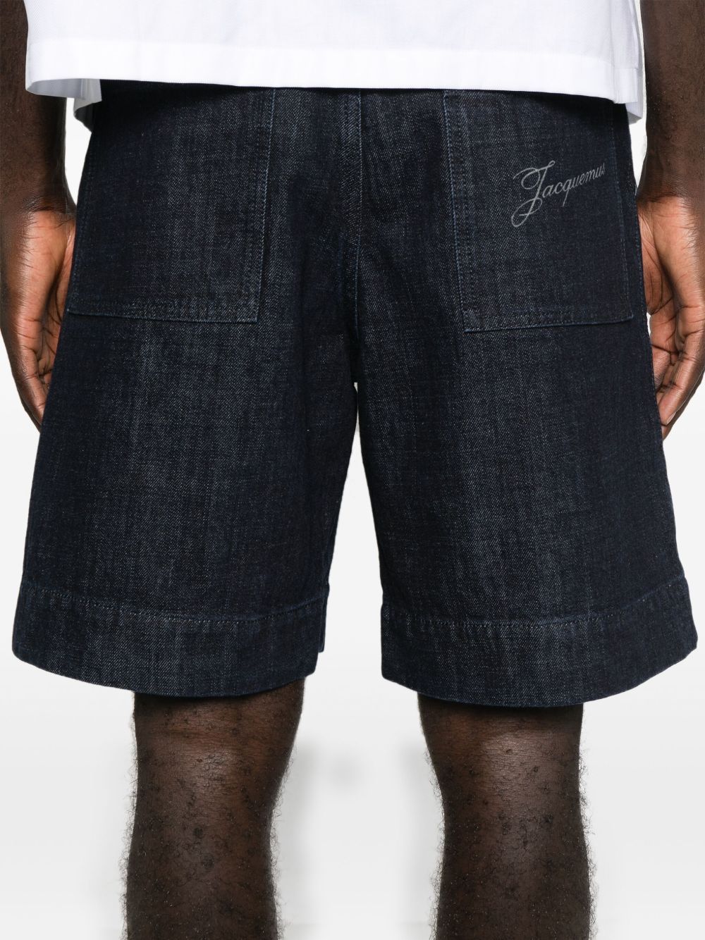 Jacquemus Short En Jean In Black