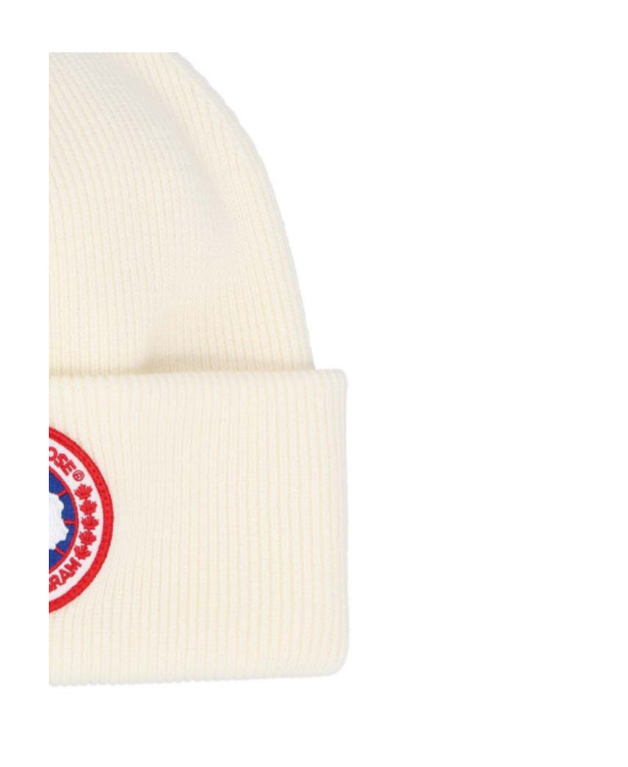Canada Goose Mens Cottongrass-linaigrette Rib Toque Brand-patch Wool Beanie In Yellow