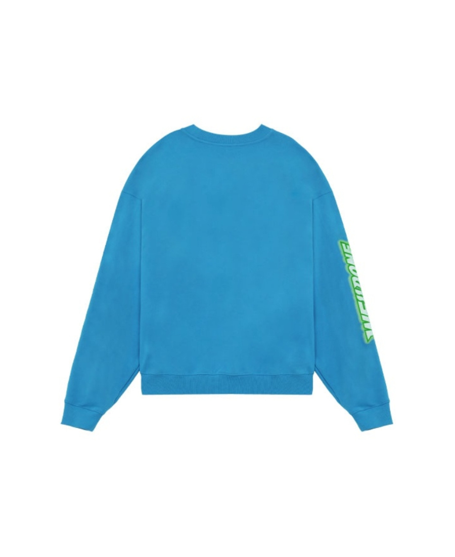 We11 Done Graphic-print Cotton Sweatshirt In Blue