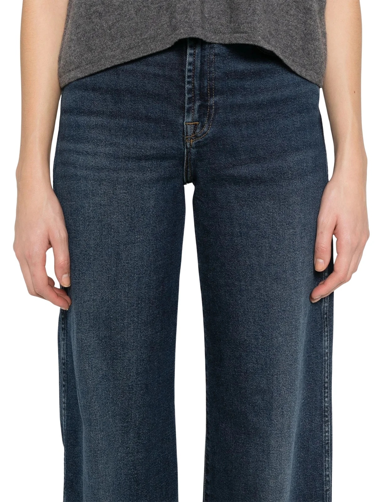 7 For All Mankind Wide-leg High-waist Denim Jeans In Blue