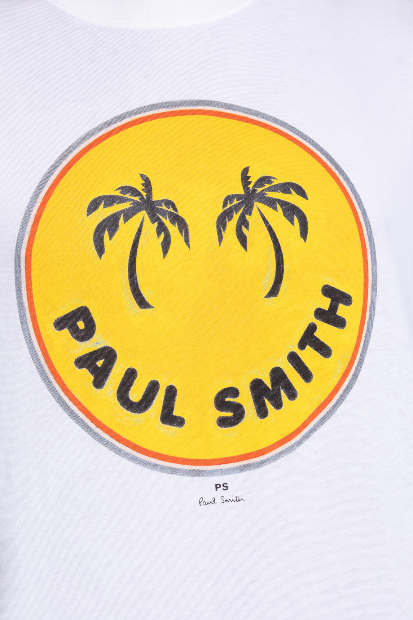 Shop Paul Smith Logo-print T-shirt In White