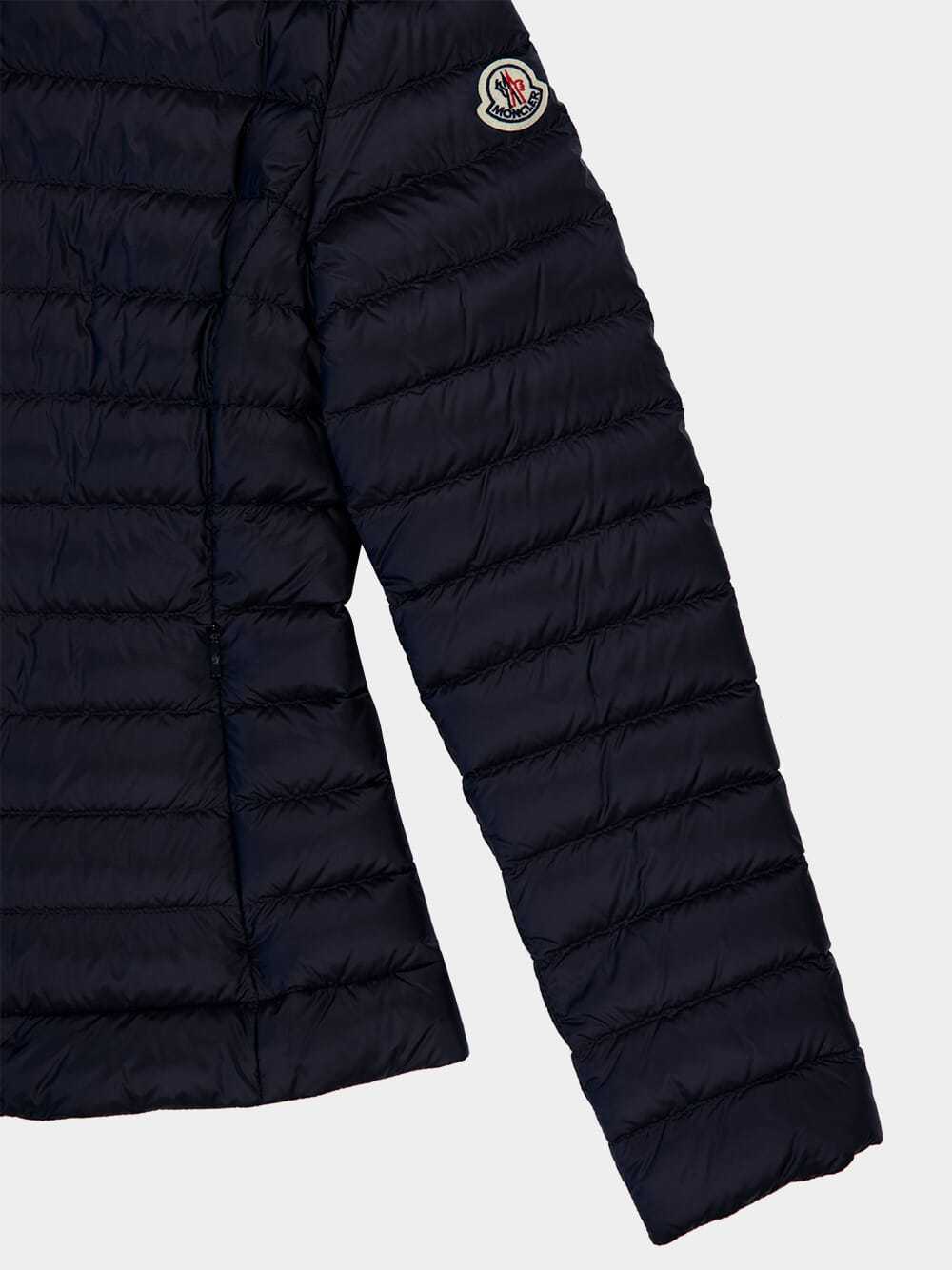 Moncler Women Verrerie Short Down Jacket In Blue