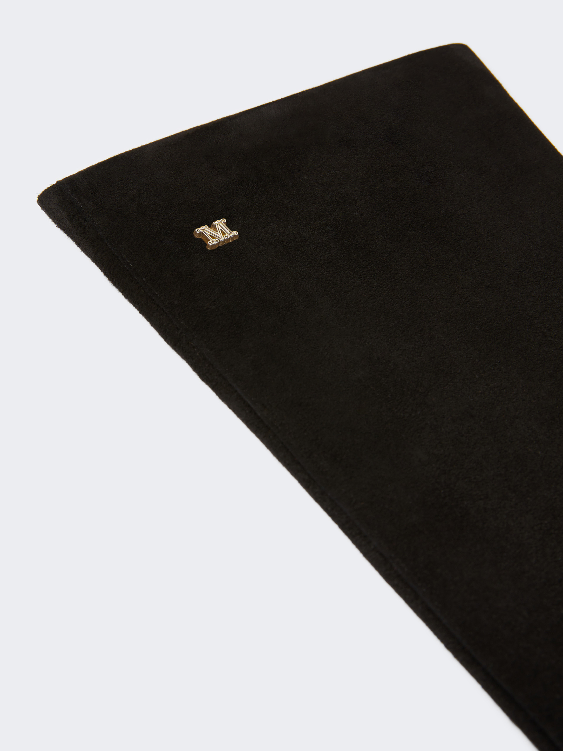 Max Mara Long Suede Nappa Gloves 229.00 In Black