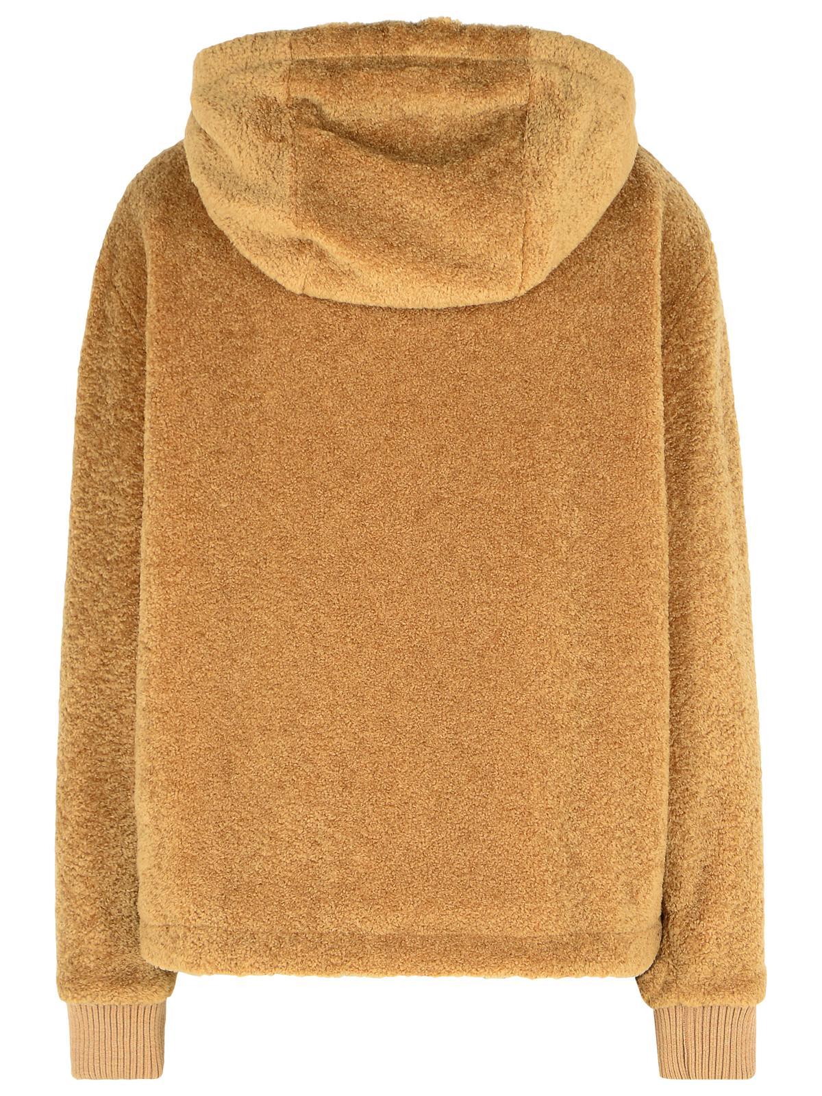 Moncler Long-sleeved Hooded Casual Jacket In Brown