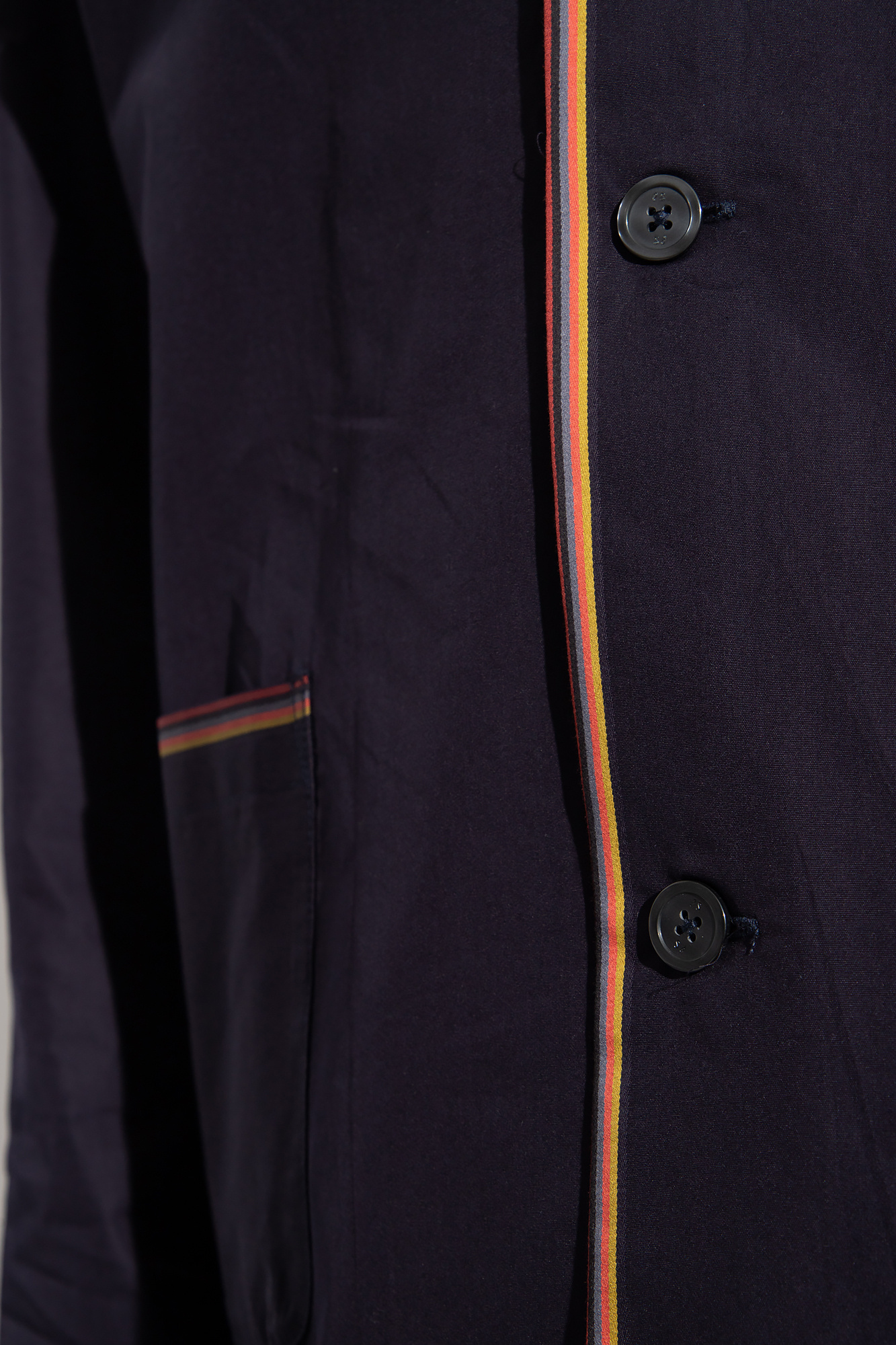 PAUL SMITH STRIPE-TRIM LONG-SLEEVE PYJAMA SET