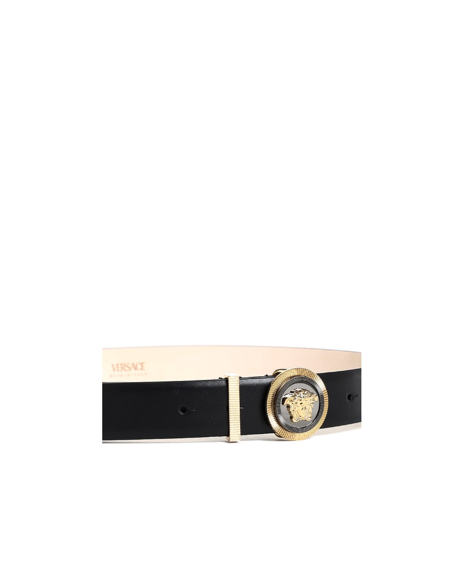 Versace Medusa Head Motif Belt In Black