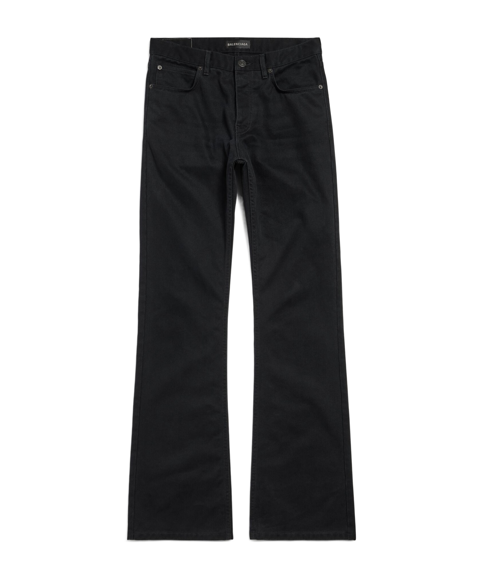Balenciaga Black Low Waist Straight Jeans In Black