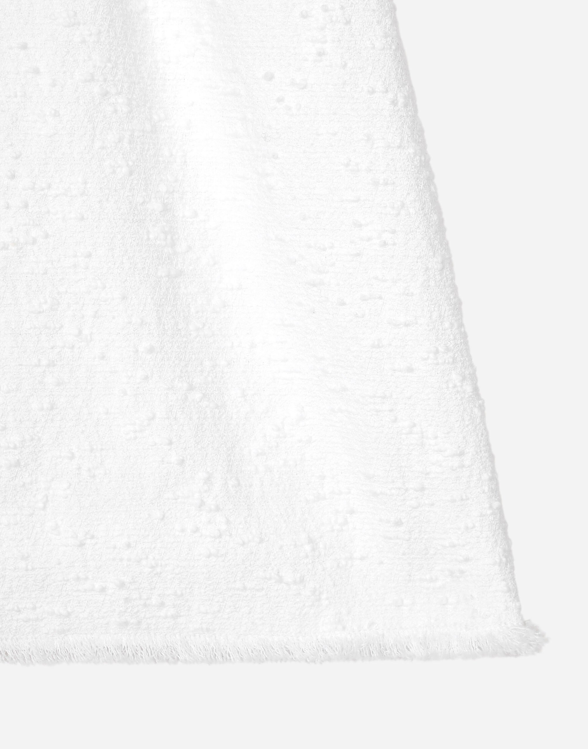 Dolce & Gabbana Tweed Sleeveless Minidress In White