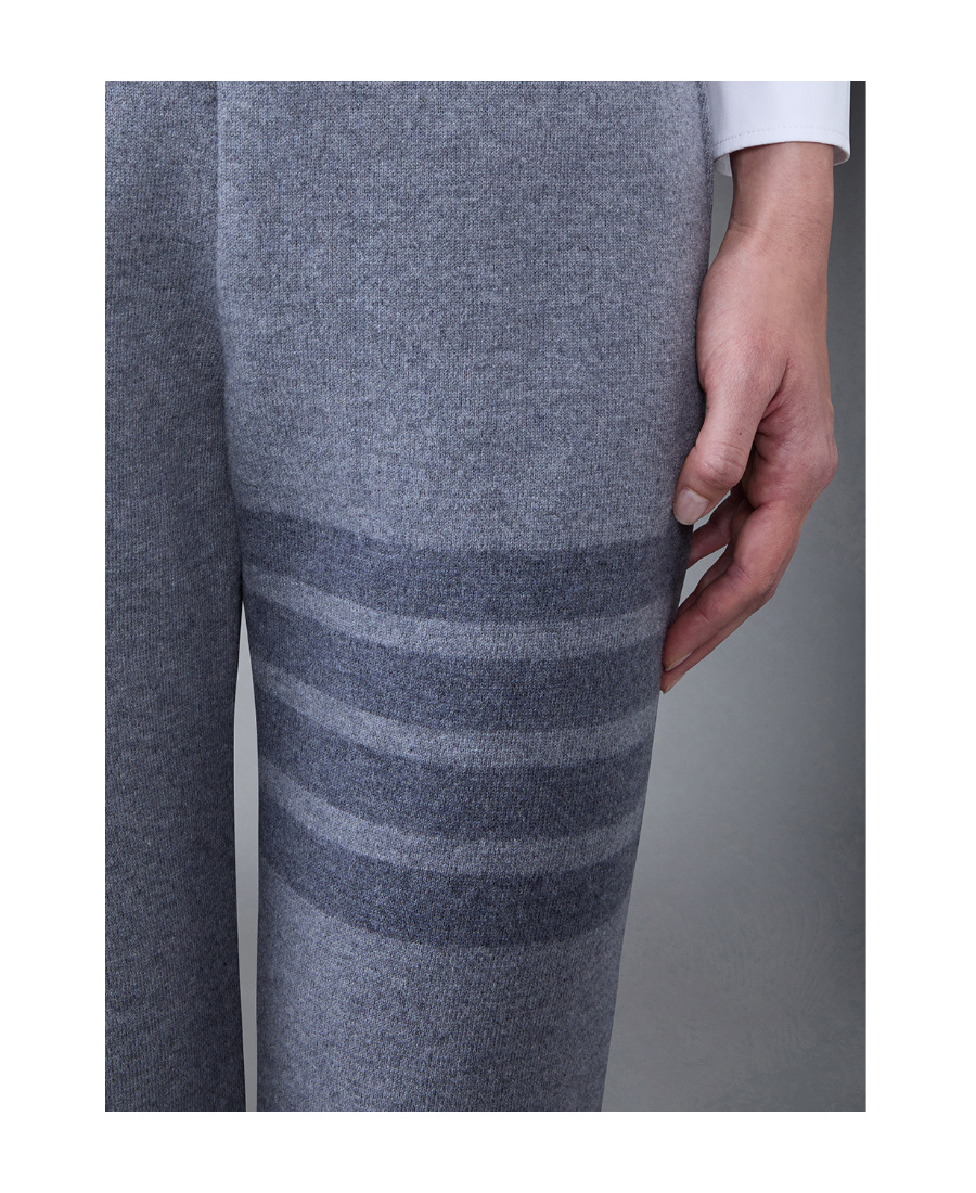 Thom Browne Knitted Side-stripe Track Pants In Multicolor