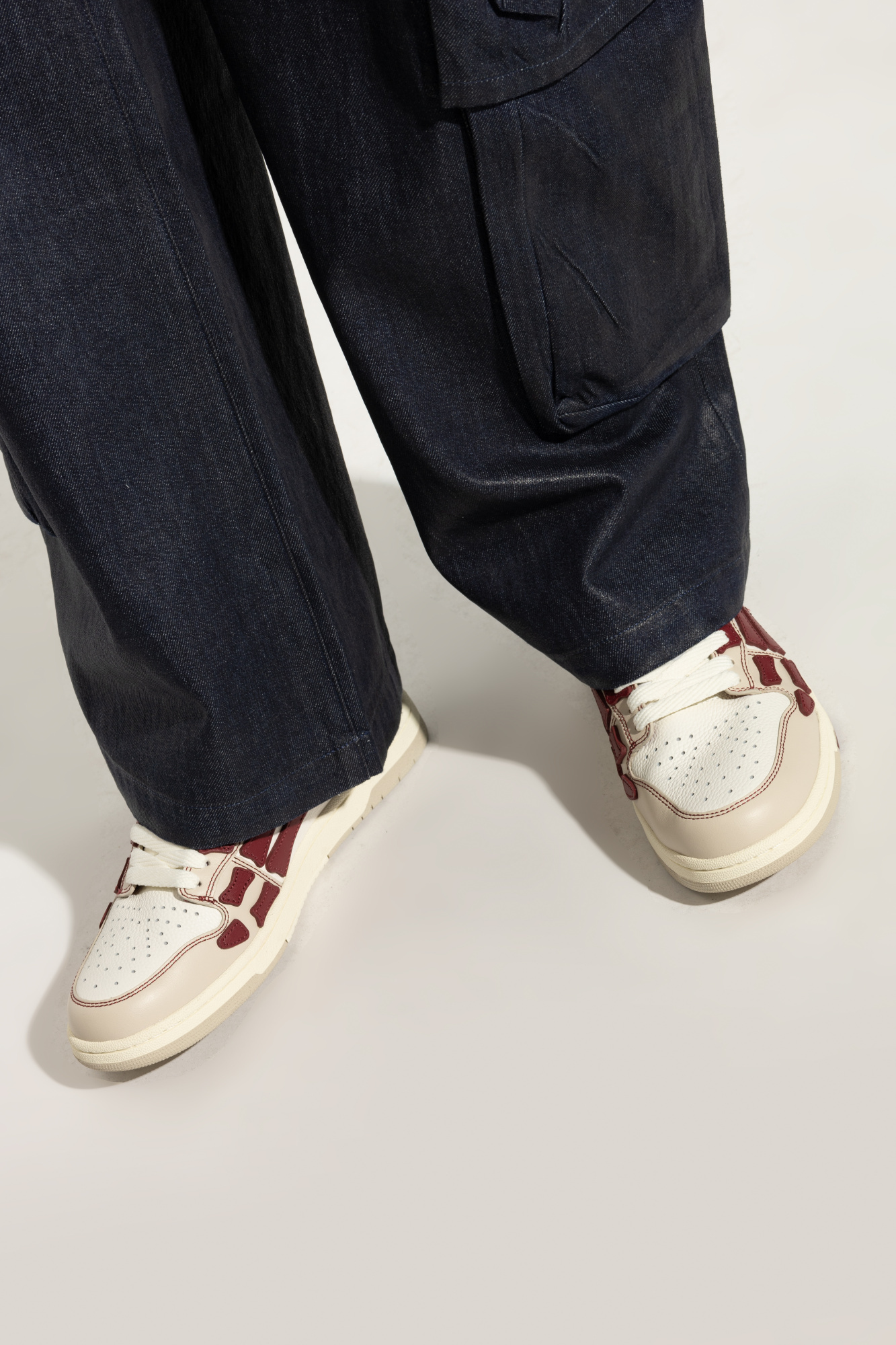 Shop Amiri Skel Sneakers In Nude