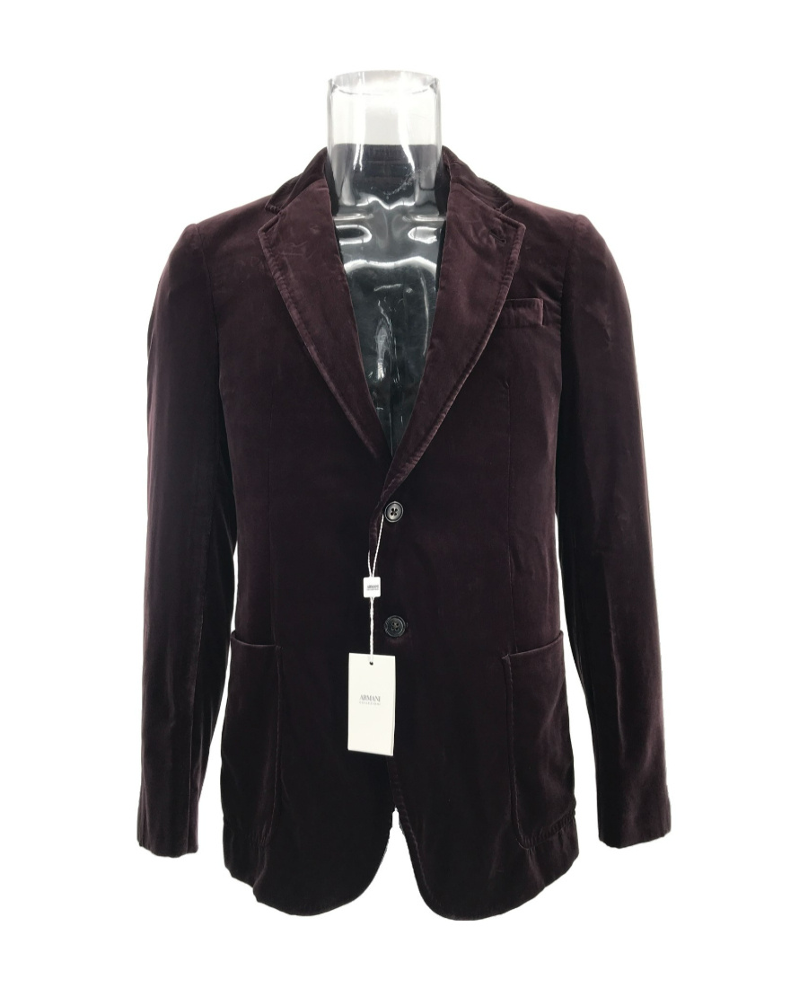 Armani Collezioni Long-sleeved Casual Jacket In Black