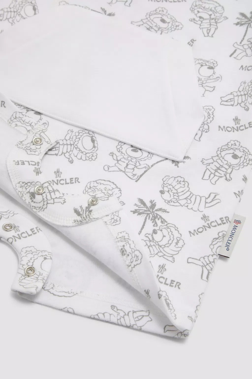 Moncler Teddy Bear Pattern Jumpsuit In White