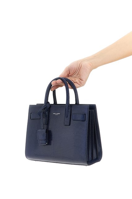 Saint Laurent Nano Sac De Jour Handbag In Blue