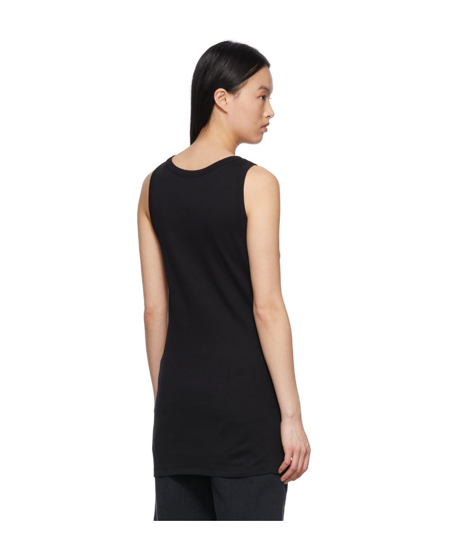 Ann Demeulemeester Mara Ribbed Cotton Tank Top In Black