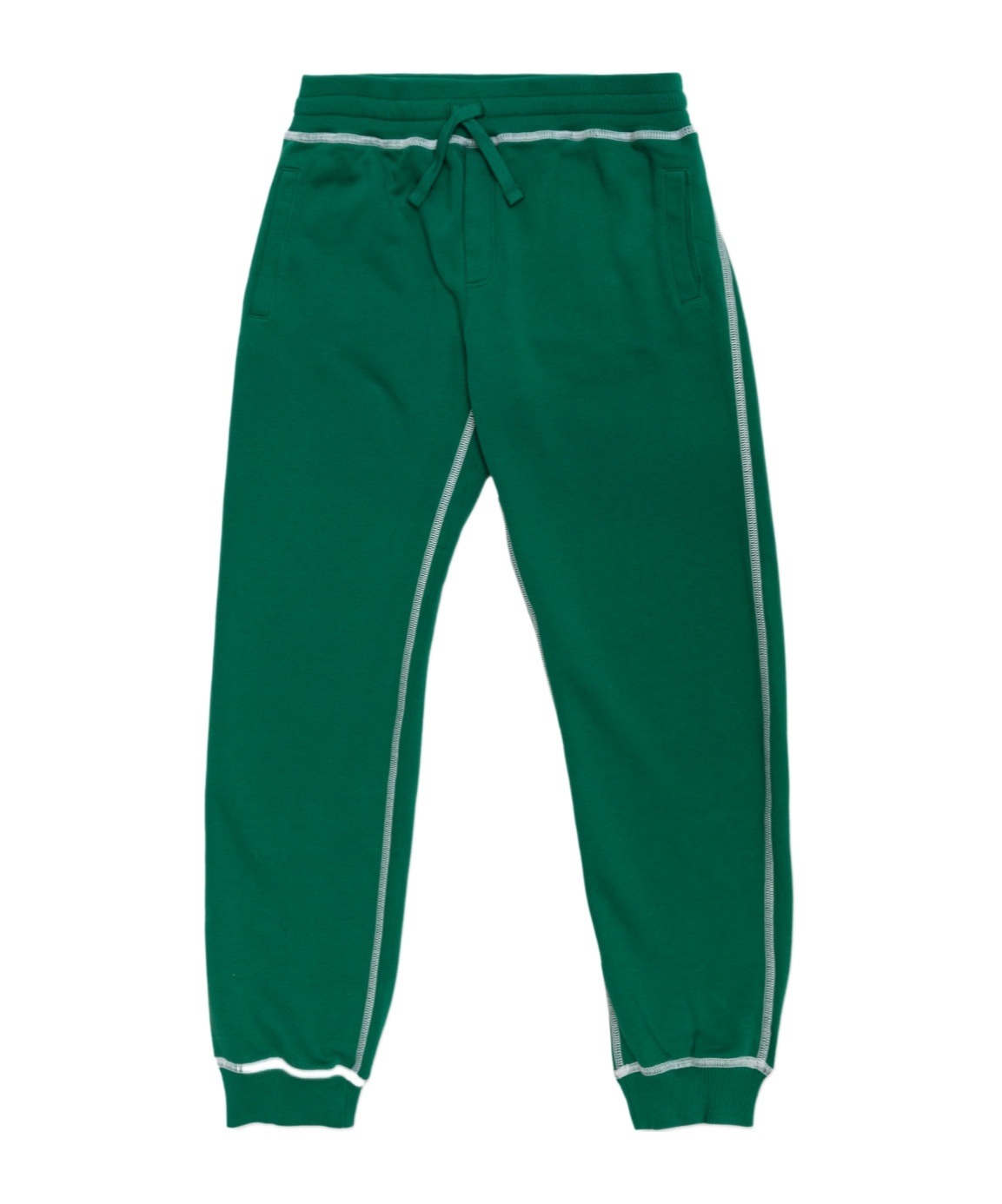 Dolce & Gabbana Logo-print Cotton Track Pants In Green