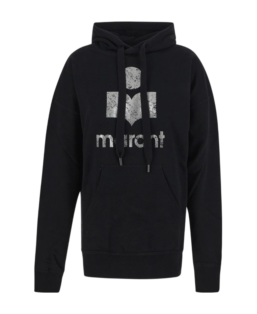 Isabel Marant Étoile Logo-print Organic Cotton Sweatshirt In Black