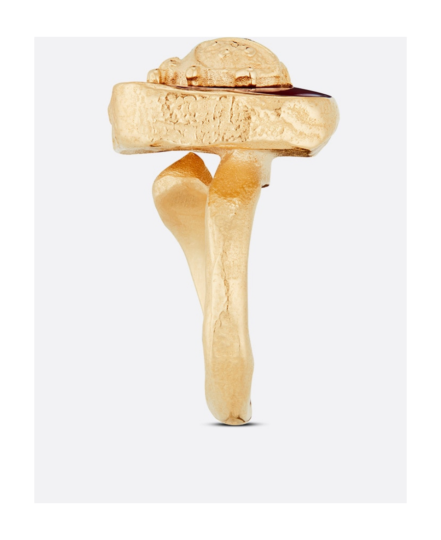 Dior Logo Ring In Yellow