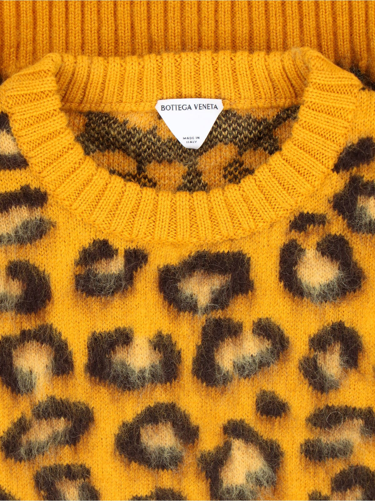 Bottega Veneta Leopard Printed Crewneck Jumper In Brown
