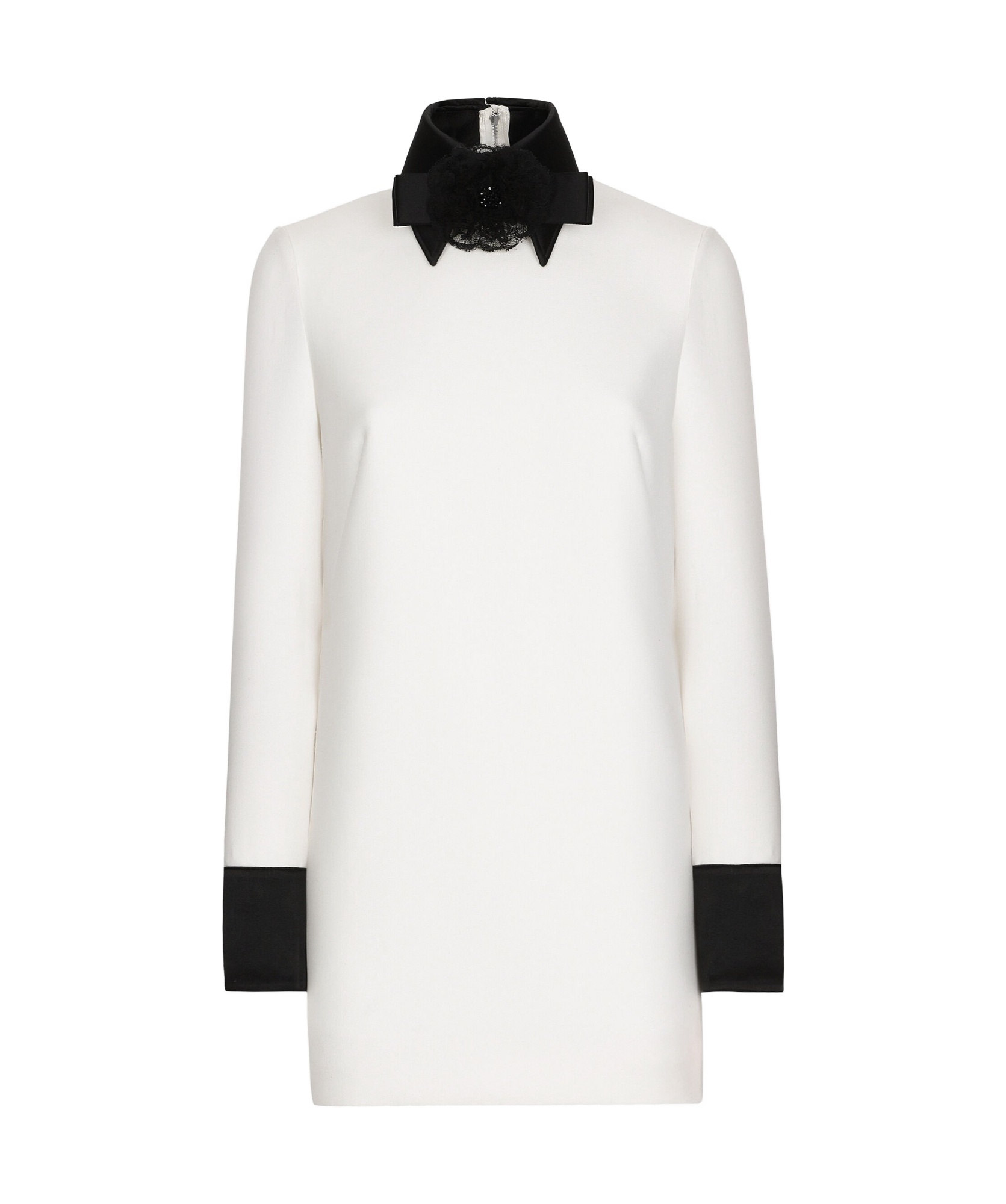 Dolce & Gabbana Dolce  Gabbana Satin Detailed Mini Dress In White