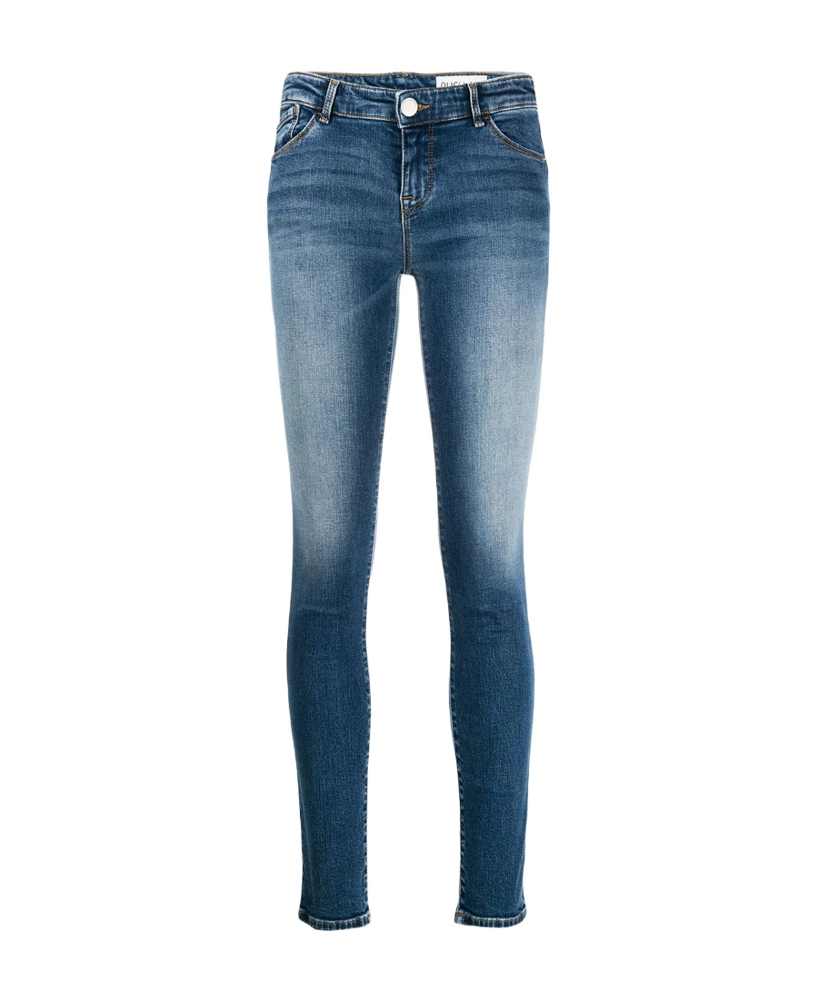 Emporio Armani Logo Slim Jeans In Blue