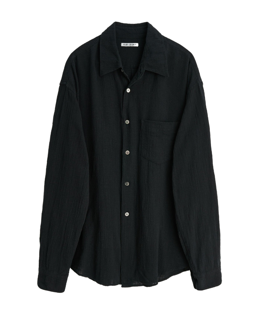 Our Legacy Beyond Buttoned Cuffs Long Sleeve Shirt In Black