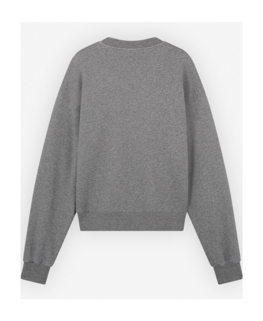 MAISON KITSUNÉ FOX-PATCH MÉLANGE COTTON SWEATSHIRT