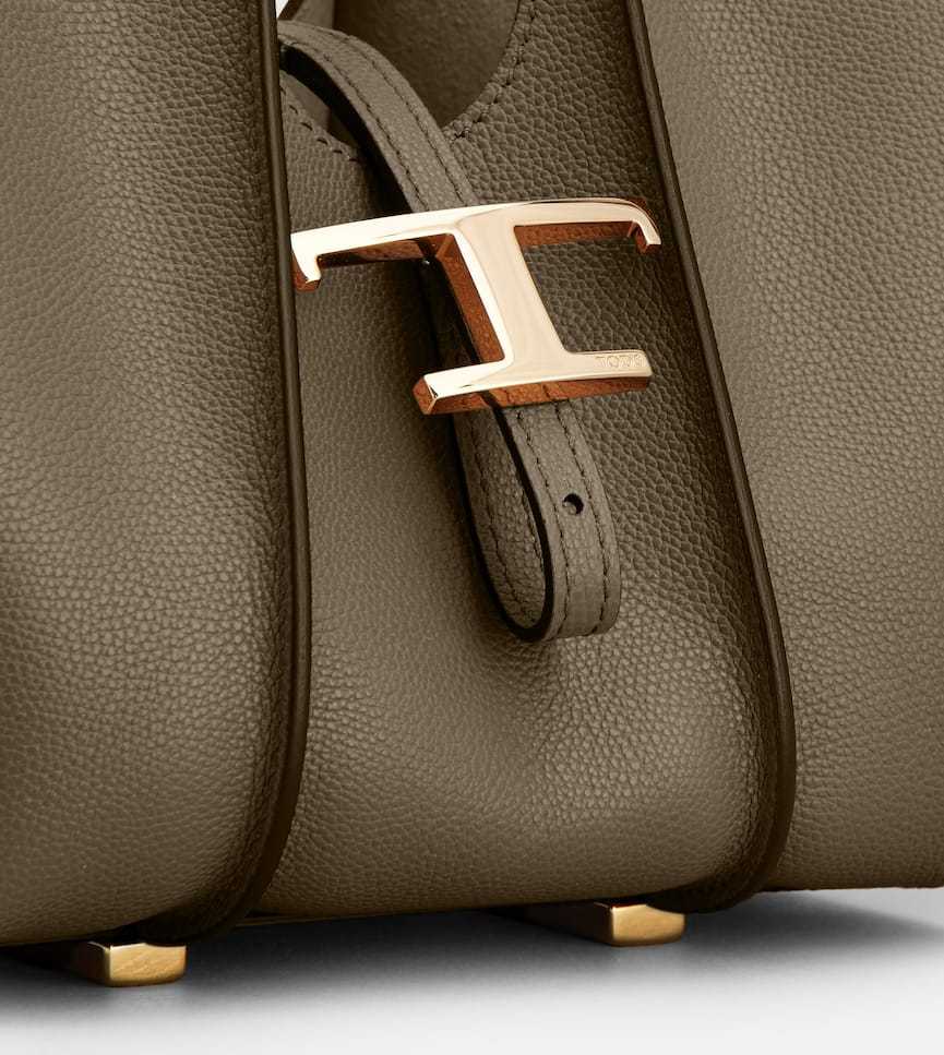 Tod's T Timeless Leather Tote Bag In Brown