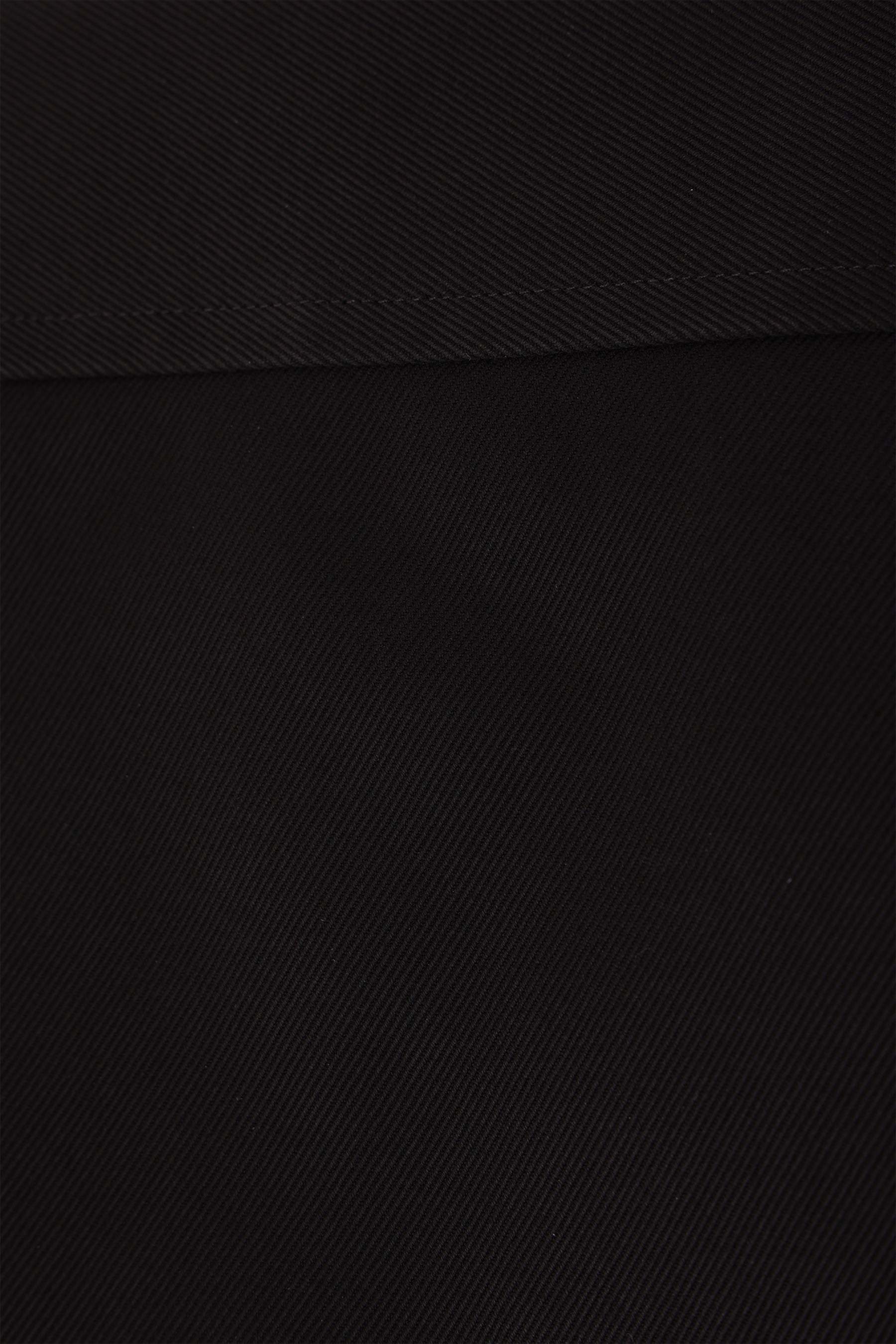 Jil Sander Black Zip-up Shirt With Contrasting Stitching In Tech Fabric Man In Black