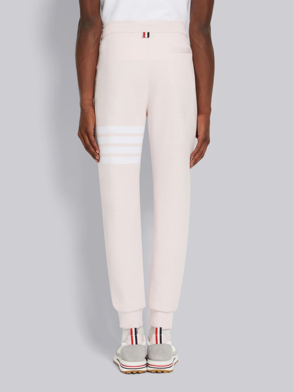 Thom Browne Ottoman Rib 4-bar Stripe Track Pants In Pink