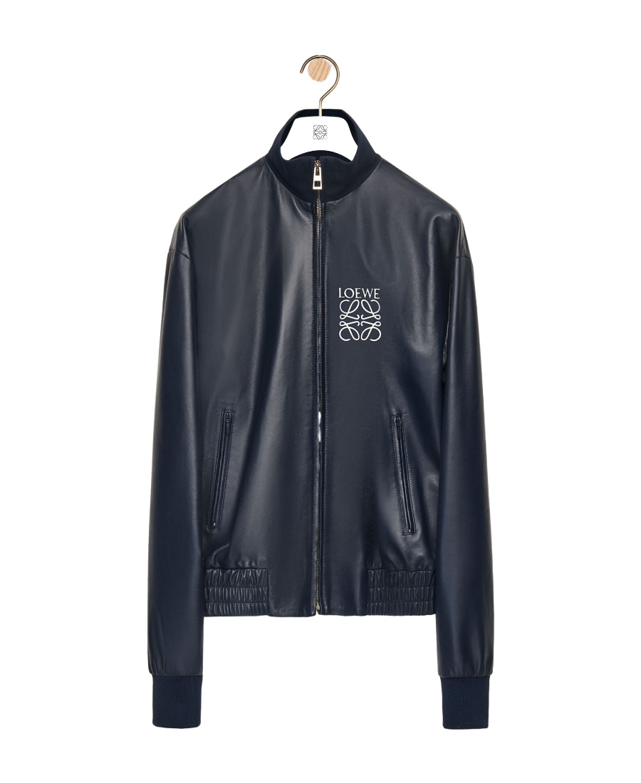 Loewe Zip-up Long-sleeved Jacket In Black