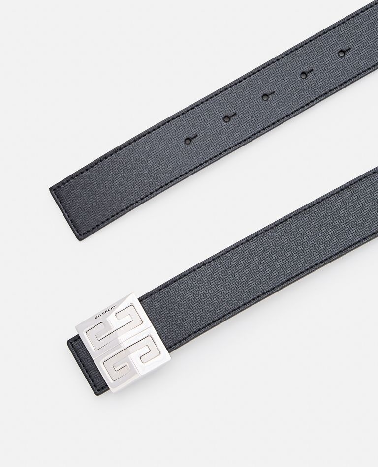 Givenchy 4g Reversible Leather Belt In Black