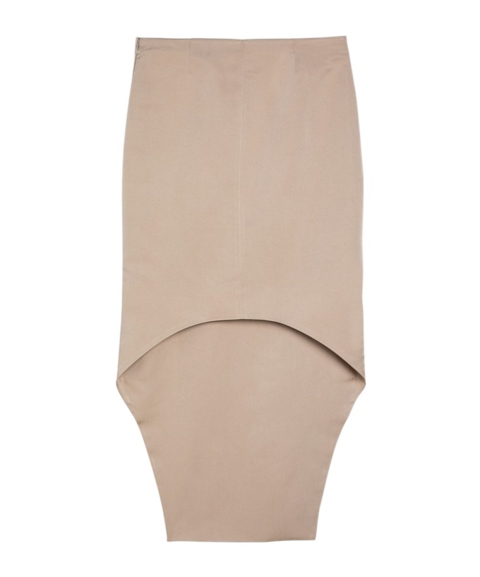 Givenchy Beige Silk Double-length Skirt Women In Nude
