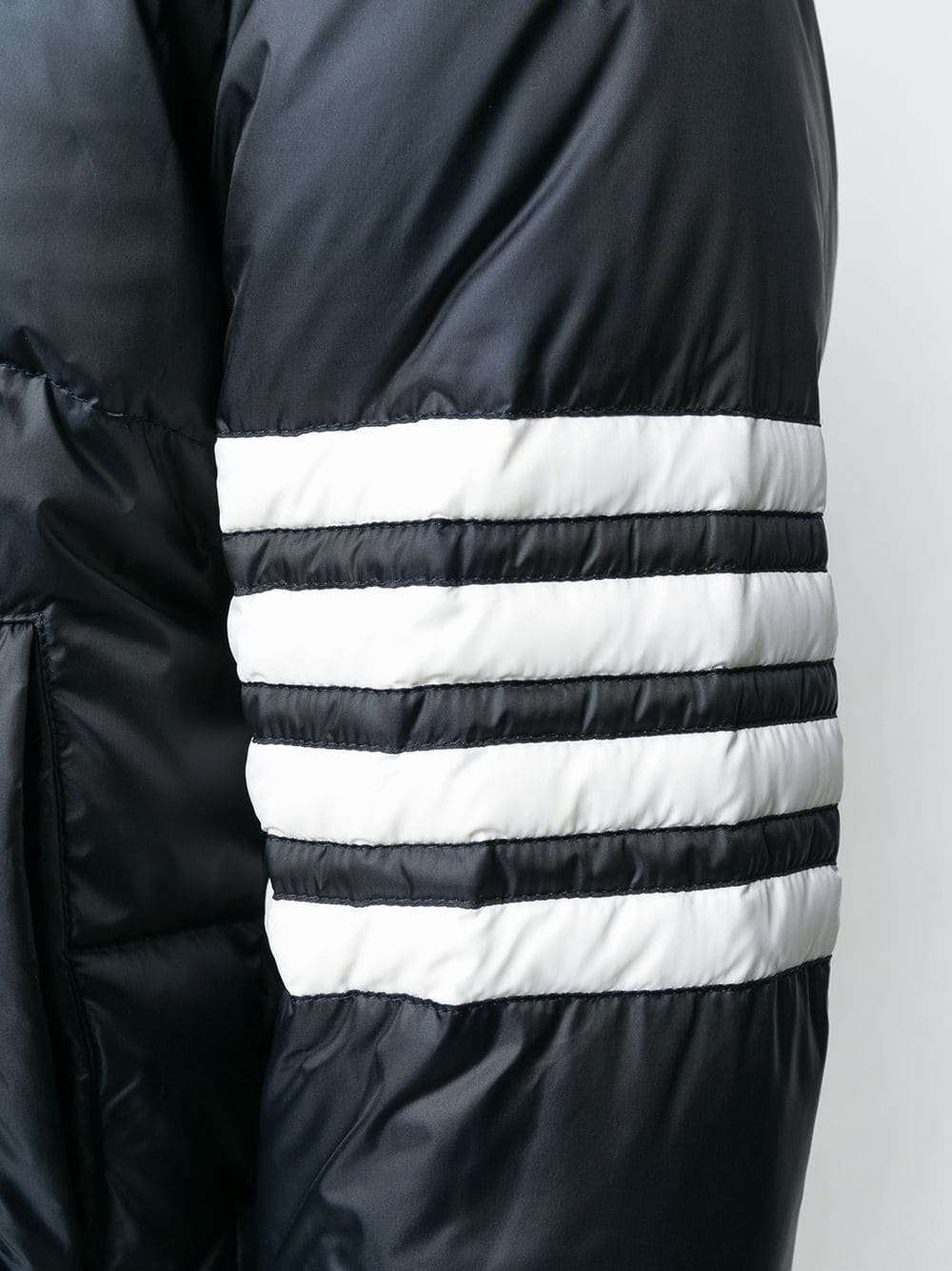 Thom Browne Navy Down Jacket In Blue